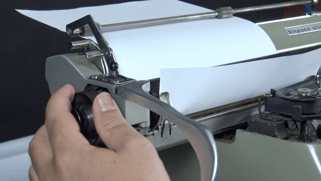 Typewriter scrolling